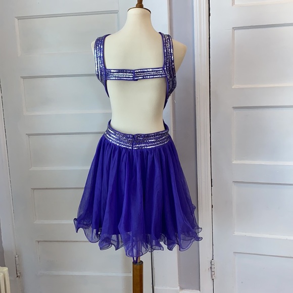 NWOT Blondie Nites Purple Halter Dress, Size 13 - Picture 12 of 16